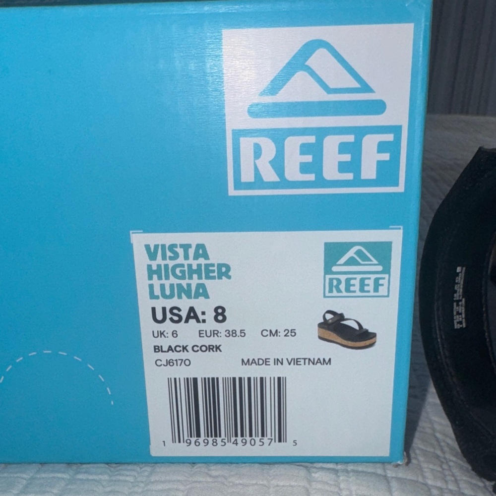 Reef Black Women's Platform Sandals - Picture 6 of 7